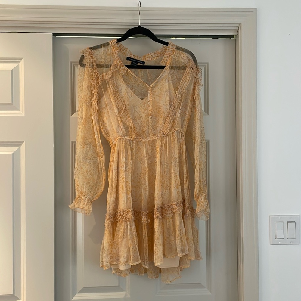 Yellow Sheer Dress - French Connection